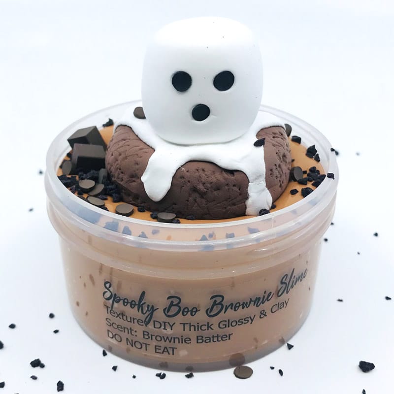 Spooky Boo Brownie DIY Slime