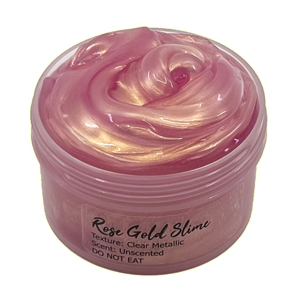 Rose Gold Clear Metallic Unscented Slime